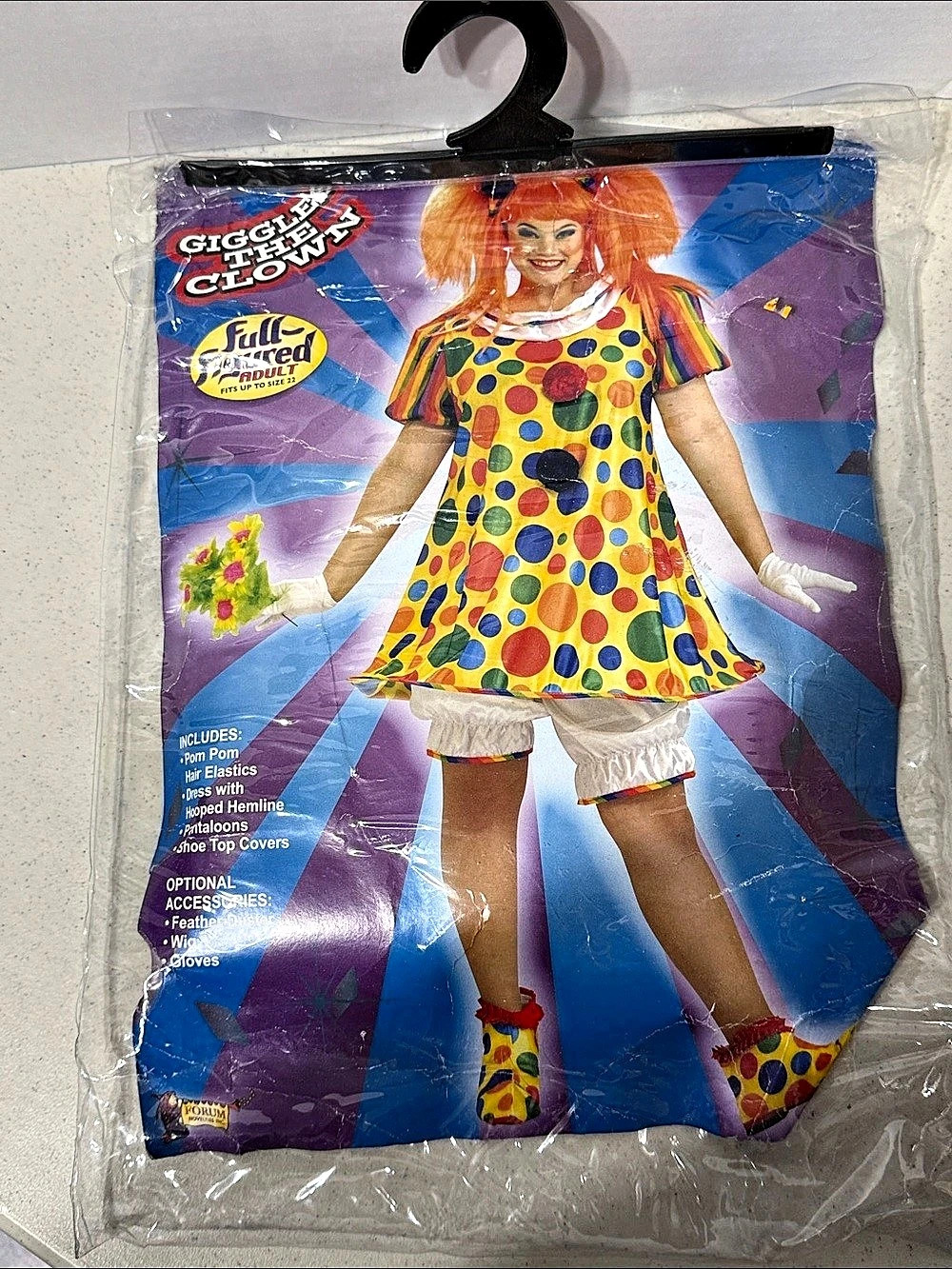 Giggly's Clown Polka Dot Full Figure Costume
